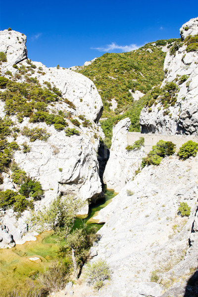 Galamus Gorge, Languedoc-Roussillon, France Stock photo © phbcz