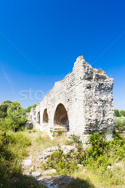 ruins of Roman aqueduct near Meunerie, Provence, France Stock photo © phbcz