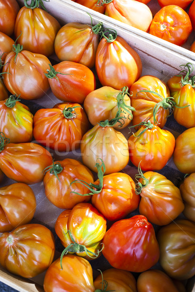 tomatoes, market in Nyons, Rhone-Alpes, France Stock photo © phbcz