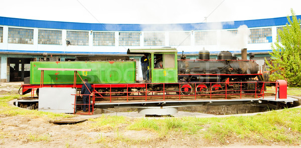 Stock photo: steam locomotive in depot, Kostolac, Serbia