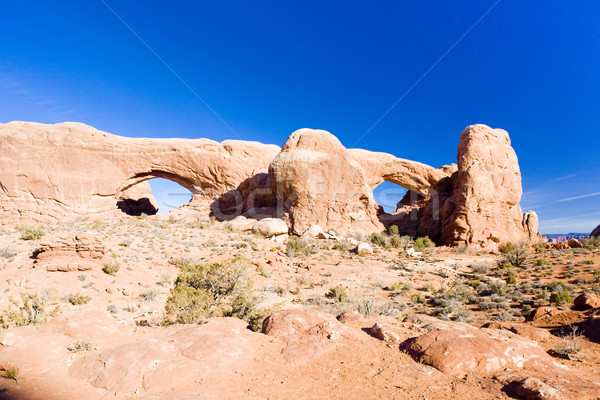 North Window and South Window, Arches National Park, Utah, USA Stock photo © phbcz