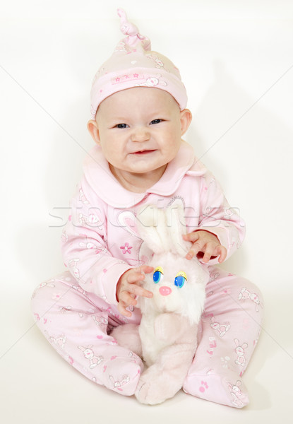 Seduta coniglio giocattolo ragazzi bambino Foto d'archivio © phbcz