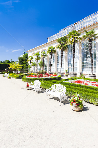 Kwiat ogród pałac Czechy budynku podróży architektury Zdjęcia stock © phbcz