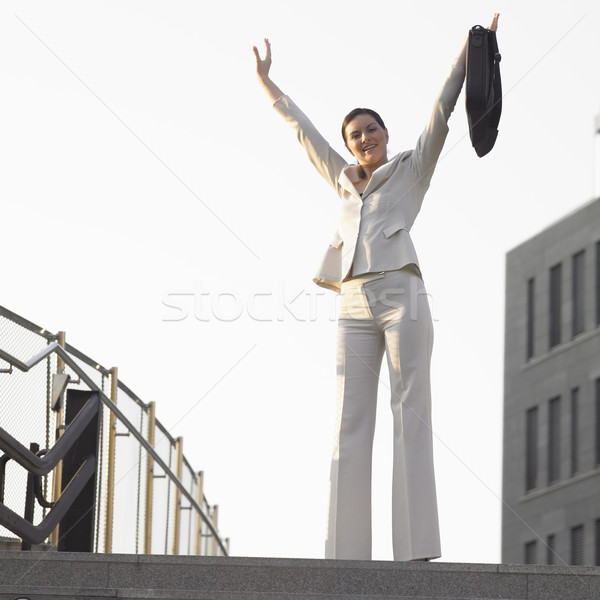 [[stock_photo]]: Femme · d'affaires · portable · femme · travaux · ordinateurs · costume