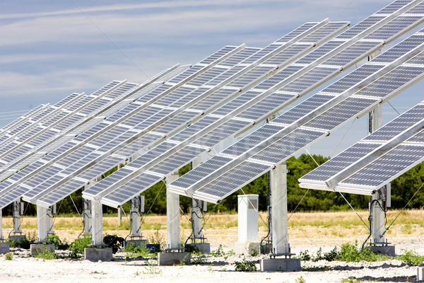solar panels, Castile and Leon, Spain Stock photo © phbcz