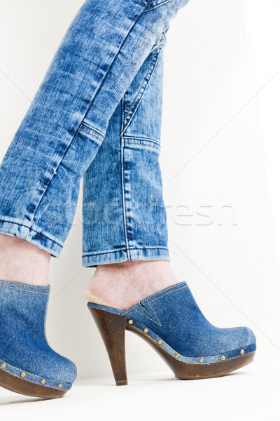Détail femme denim femmes chaussures [[stock_photo]] © phbcz