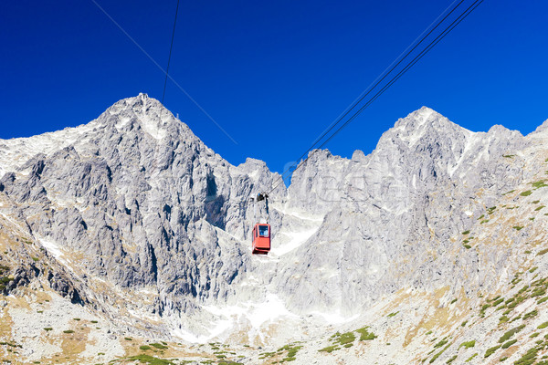 cable car to Lomnicky Peak, Vysoke Tatry (High Tatras), Slovakia Stock photo © phbcz