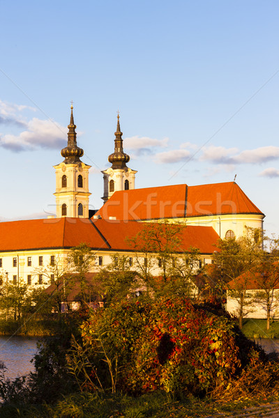 Bazilika hölgy kolostor Szlovákia épület építészet Stock fotó © phbcz
