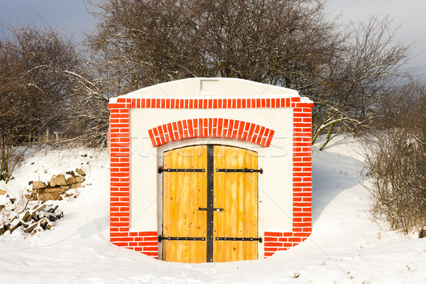 ワイン貯蔵室 チェコ共和国 建物 雪 冬 村 ストックフォト © phbcz