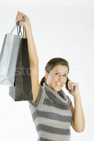 Stock photo: portrait of shopping girl