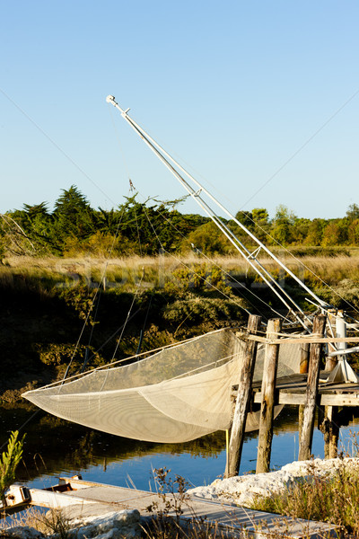 Stock photo: fishing net, Oleron Island, Poitou-Charentes, France