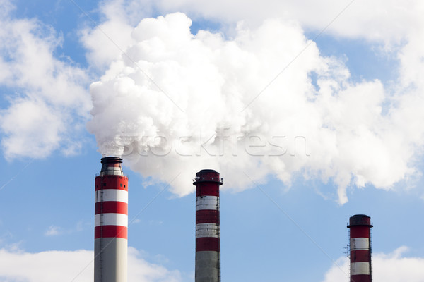 chimneys of power plant Stock photo © phbcz