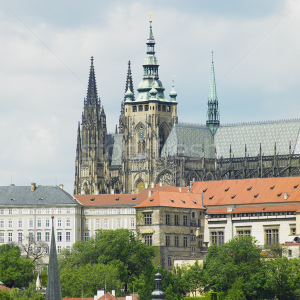 Prága kastély Csehország épület utazás építészet Stock fotó © phbcz