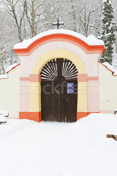 grounds of Church of Saint Peter and Paul, Lisna, Czech Republic Stock photo © phbcz