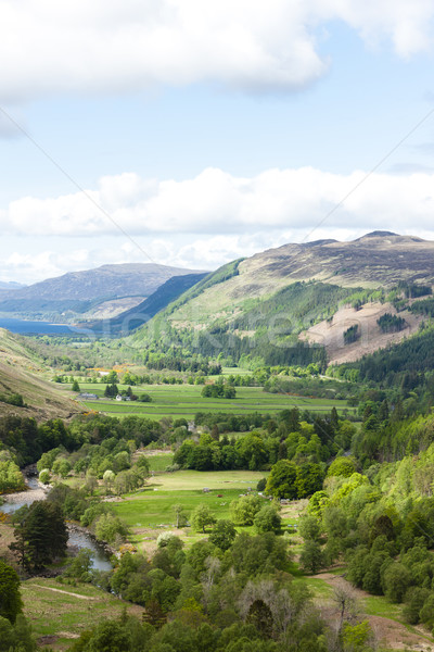 view of valley with Loch Broom at background, Highlands, Scotlan Stock photo © phbcz