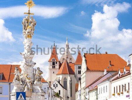 Coluna baixar Áustria casa edifício Foto stock © phbcz