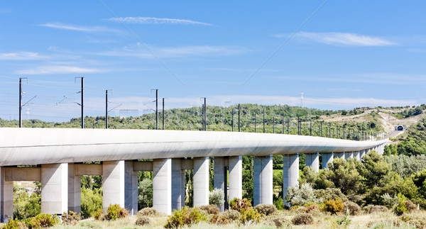 railway viaduct for TGV train near Vernegues, Provence, France Stock photo © phbcz