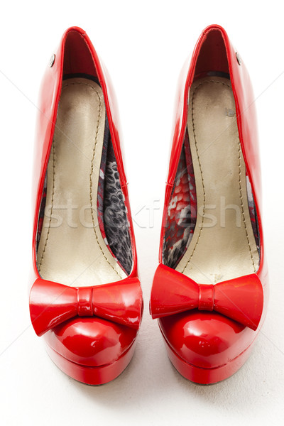 [[stock_photo]]: Mode · plate-forme · rouge · chaussures · style · objet