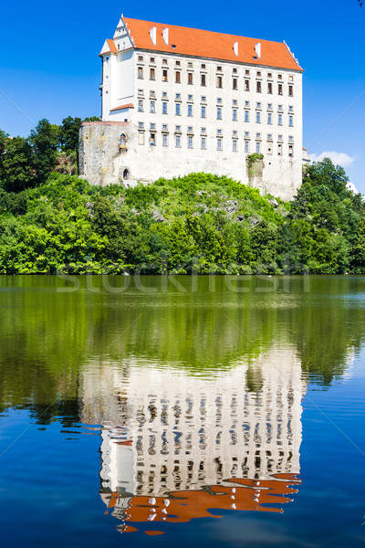 Foto stock: Palacio · República · Checa · agua · edificio · viaje · arquitectura