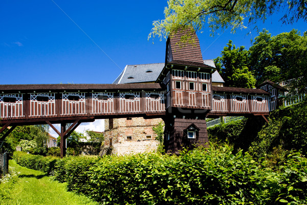 covered wooden bridge by Dusan Jurkovic, Nove Mesto nad Metuji,  Stock photo © phbcz