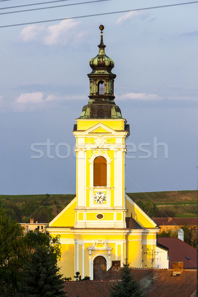 Foto stock: Igreja · República · Checa · edifício · aldeia · ao · ar · livre