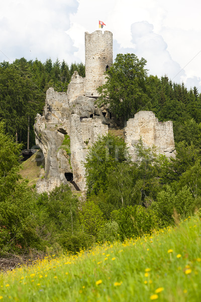 Stock fotó: Romok · kastély · Csehország · épület · utazás · építészet