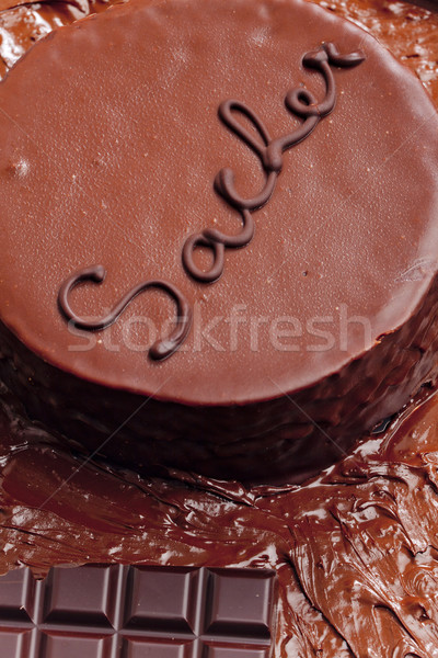 still life of Sacher cake Stock photo © phbcz