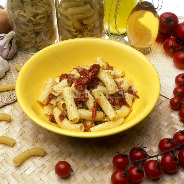 pasta with dry tomatoes Stock photo © phbcz