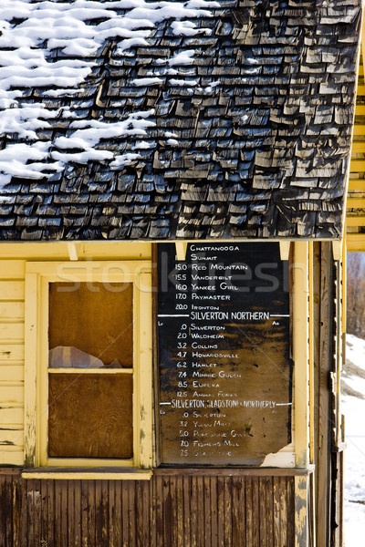 timetable, Silverton, Colorado, USA Stock photo © phbcz