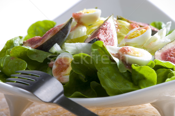 salad with figs and quail eggs Stock photo © phbcz