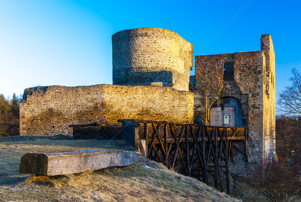 Ruínas castelo República Checa edifício viajar arquitetura Foto stock © phbcz