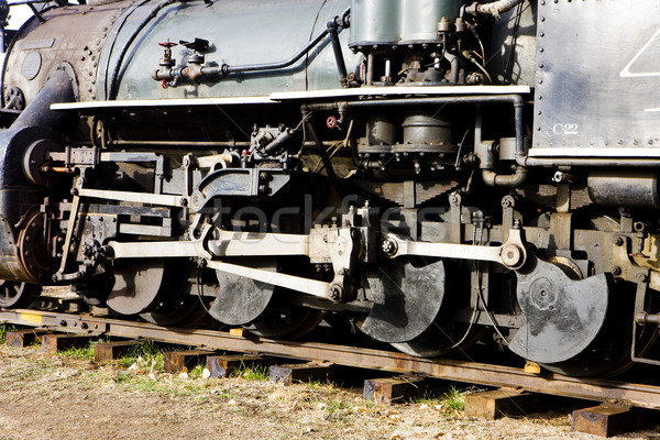 Részlet gőzmozdony Colorado vasút múzeum USA Stock fotó © phbcz