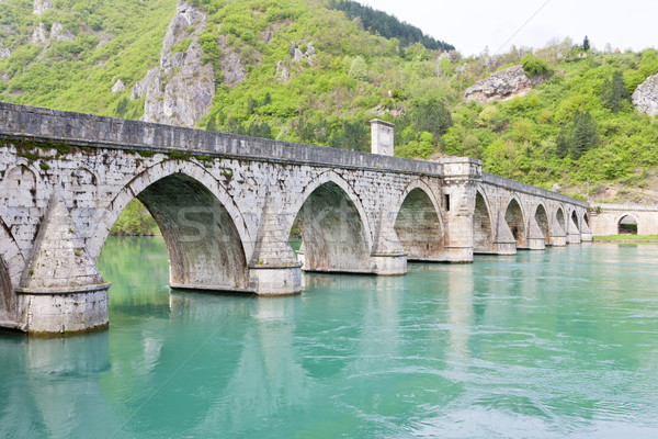 Stock photo: bridge over Drina River, Visegrad, Bosnia and Hercegovina