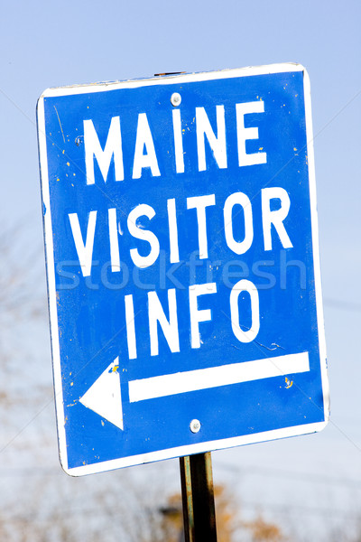 sign in Calais, Maine, USA Stock photo © phbcz