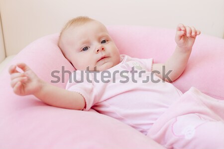 portrait of five months old baby girl Stock photo © phbcz