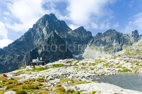 Stock photo: Five Spis Tarns and Teryho Cottage, High Tatras (Vysoke Tatry), 