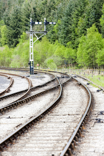 tracks and mechanical marker, North Yorkshire Moors Railway (NYM Stock photo © phbcz