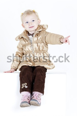 Stockfoto: Portret · meisje · jas · meisje · mode
