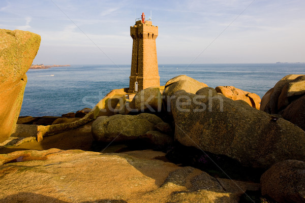 Pors Kamor lighthouse, Ploumanac'h, Brittany, France Stock photo © phbcz