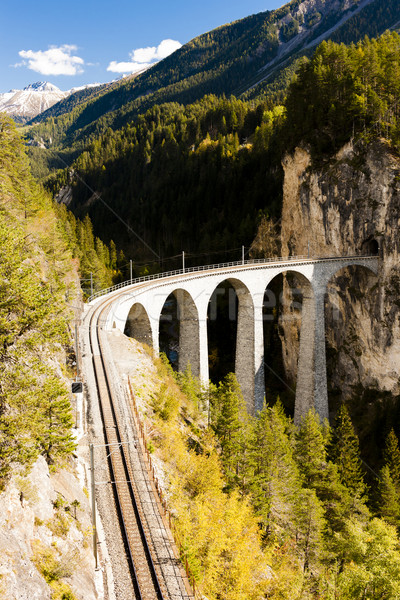 Landwasserviadukt, canton Graubunden, Switzerland Stock photo © phbcz