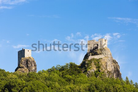 Ruinas castillo República Checa edificio viaje arquitectura Foto stock © phbcz