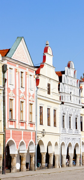 renaissance houses in Telc, Czech Republic Stock photo © phbcz