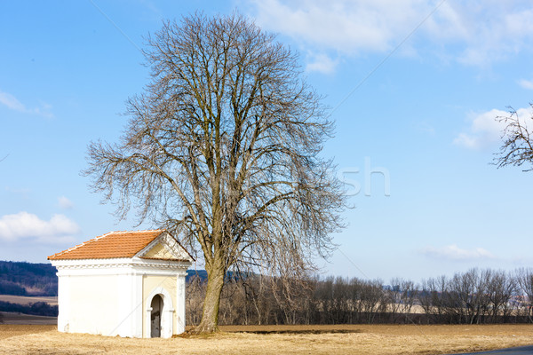 [[stock_photo]]: Chapelle · République · tchèque · arbre · village
