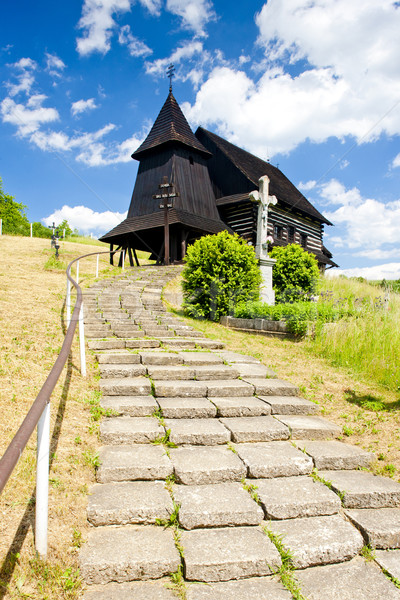 wooden church, Brezany, Slovakia Stock photo © phbcz