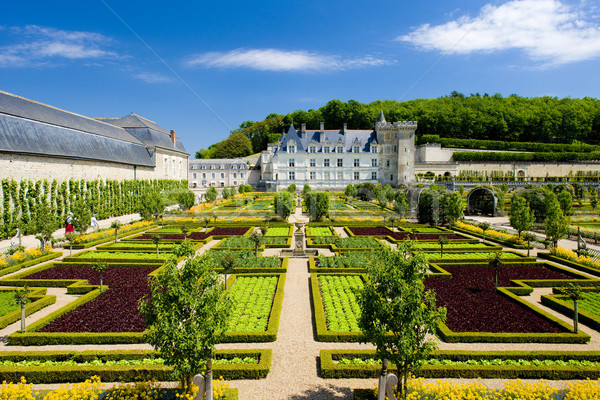 Villandry Castle with garden, Indre-et-Loire, Centre, France Stock photo © phbcz