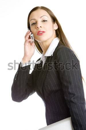 Stock photo: telephoning businesswoman