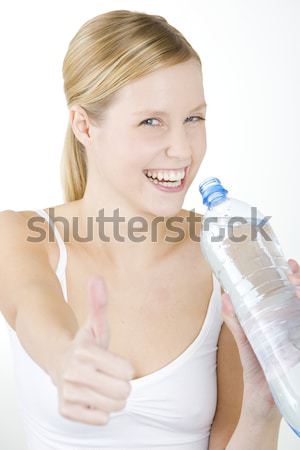 woman with bottle of water Stock photo © phbcz