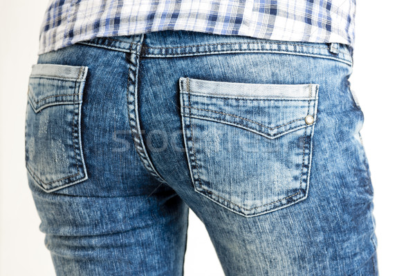 detail of woman wearing jeands Stock photo © phbcz
