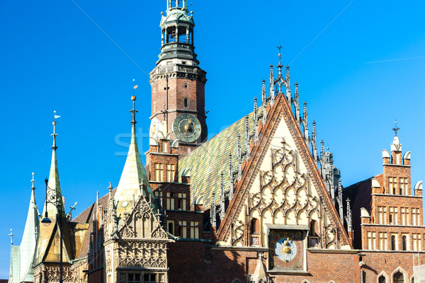 Town Hall on Main Market Square, Wroclaw, Silesia, Poland Stock photo © phbcz