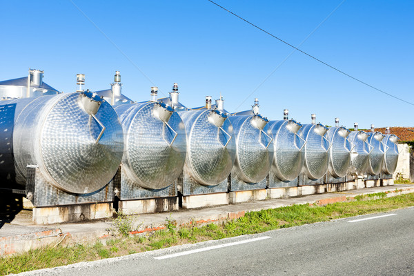 fermentation tanks, Begadan, Bordeaux Region, France Stock photo © phbcz